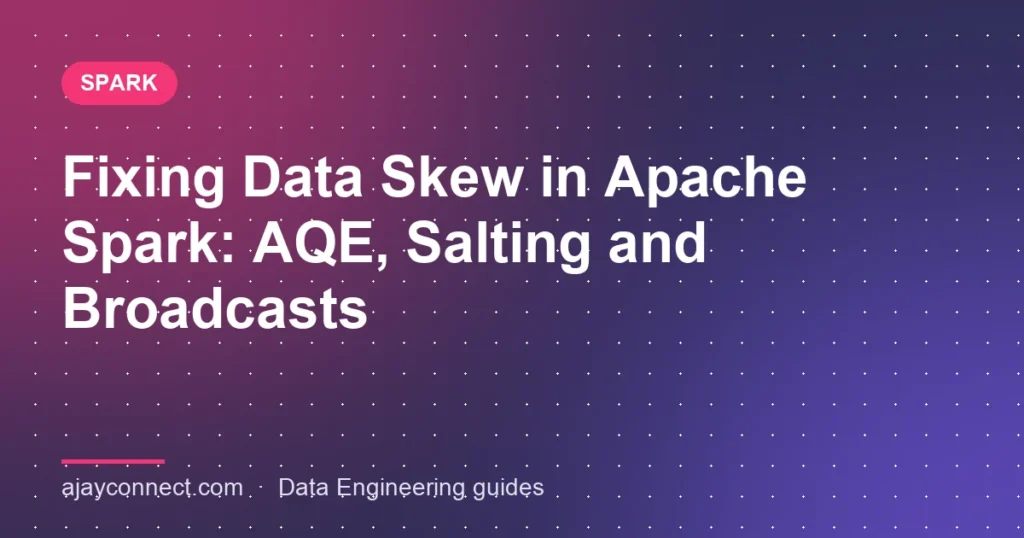Fixing Data Skew in Apache Spark: AQE, Salting and Broadcasts